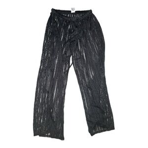 Alexa & Stella Women's Crochet Knit Swim Cover Up Pants Large